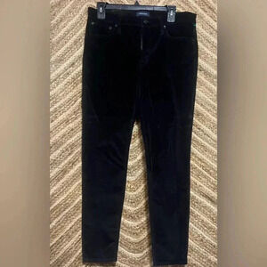 J.Crew Women's Black Suede Jeans,9" HIGH-RISE TOOTHPICK,Size 31,Great Condition